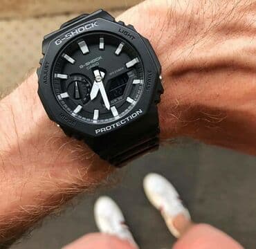 часы механические casio: G-shock ga-2100-1a ___ функции : секундомер, будильник, мировое время — 1