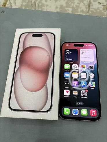 iphone 6s: IPhone 15, Б/у, 128 ГБ, Розовый, Коробка, 83 % — 2