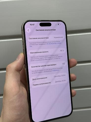 apple iphone 13: IPhone 16 Pro Max, Б/у, 256 ГБ, Natural Titanium, Защитное стекло, Чехол, 86 % — 3