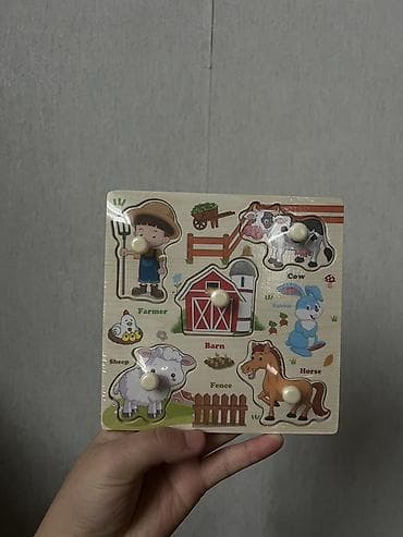 Оюнчуктар: Деревянные пазлы-вкладыши с ручками для раннего развития - Тематика — 2