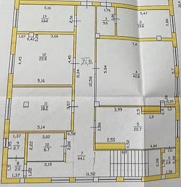 Кыймылсыз мүлк: Кеңселерди ижаралоо, 200 м², Административдик имаратта, 1-катар, Өзүнчө санитардык түйүнү менен, Коопсуздук системасы менен — 7