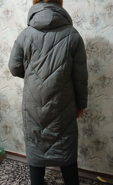 приму в дар: 1500 сом!!!Женское зимнее стеганое пальто-пуховик, серый графит — 3