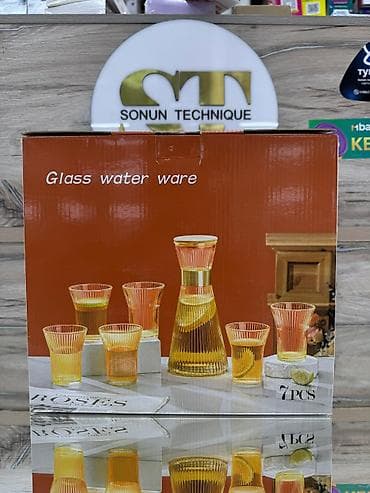 Набор стеклянной посуды для воды, 7 предметов. Состав набора: - at lalafo.kg Набор стеклянной посуды для воды, 7 предметов. Состав набора: -