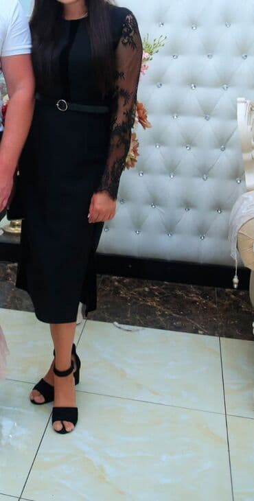 вечерний костюм: Вечернее платье, Классическое, С рукавами, L — 1