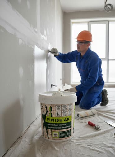 воздушный пластелин: Универсальная готовая шпатлевка "Finish AR" в удобной упаковке 1 кг — 1