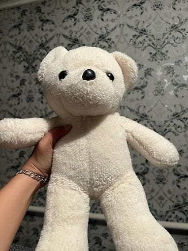 мишка плед: Мягкая игрушка — белый медвежонок. - Материал: плюш (ворс короткий — 1