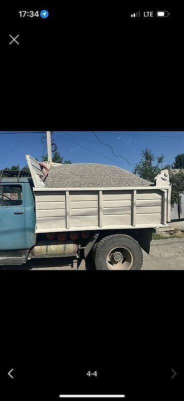 керамзитоблок: Песок, Ивановский карьер, Насыпью, Камаз — 1