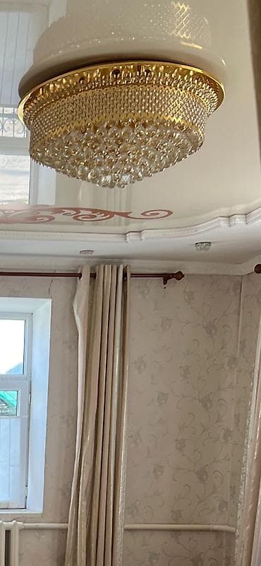 люстра в бишкеке: Потолочная люстра с хрустальными подвесками и золотистым основанием — 2