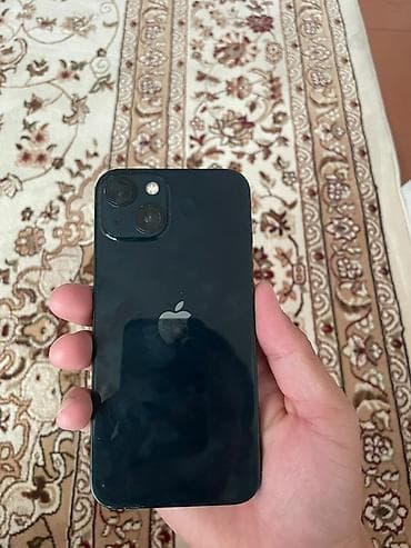 IPhone 13, Б/у, 128 ГБ, Черный, Защитное стекло, Чехол, 83 % — 2