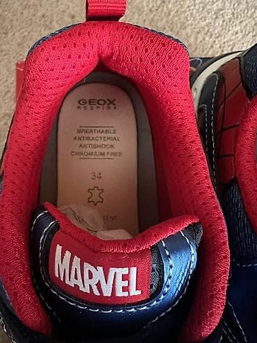 Другие детские вещи: Детские кроссовки Geox x Marvel Spider‑Man с подсветкой, без коробки — 6