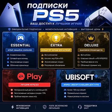 deluxe: Подписки для PS5 PS Plus Essential — базовый уровень. Даёт: 2–4 — 1