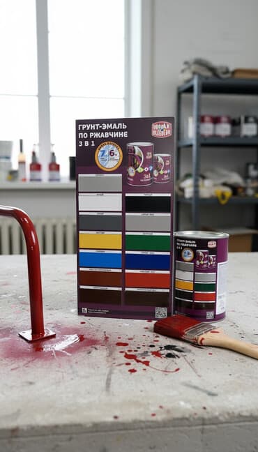 Краски и эмали 3В1 антикоррозионные по металлу для наружных и