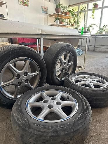 Колеса в сборе 205 / 65 / R 16, Лето, Б/у, Комплект, Легковые, Литые, отверстий - 4 at lalafo.kg Колеса в сборе 205 / 65 / R 16, Лето, Б/у, Комплект, Легковые, Литые, отверстий - 4