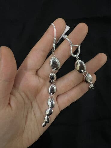 свадебные платья от производителя: Серебряные серьги, Проба 925, Женские, Новый — 1