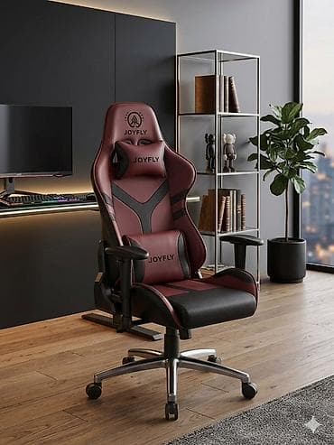 Изоляциялык материалдар: Оюн үчүн кресло, Дөңгөлөктүү, түсү - Кызыл, Экокожа — 1