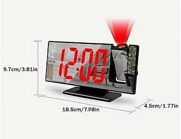 Часы для дома: Проекционные настольные часы с большим LED-дисплеем - Крупные красные — 3
