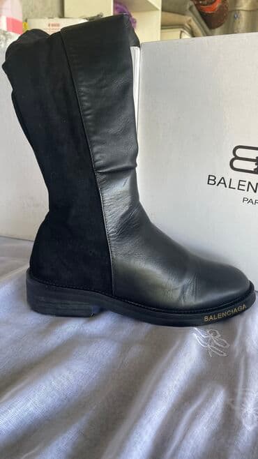 Туфли: Сапоги, 36.5, Balenciaga, Б/у, цвет - Черный, Самовывоз — 3
