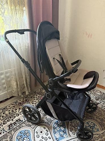 коляски new lux: Коляска, Другой бренд, цвет - Черный, Б/у, Самовывоз, Платная доставка — 1