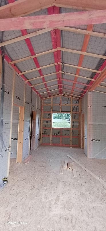 финский дом: Каркасный дом (стройка под ключ по этапам) - Основание: столбчатые — 3