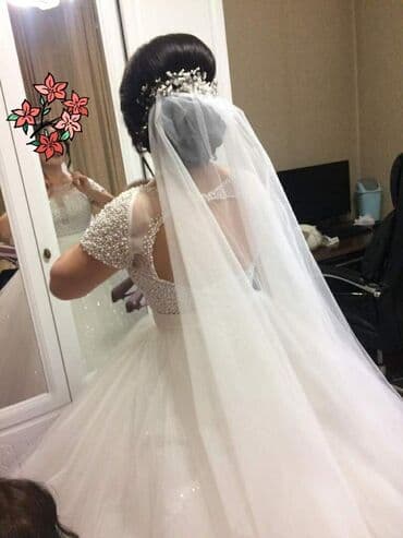 аренда свадебного платья бишкек: Үлпөт көйнөгү, түсү - Ак — 7