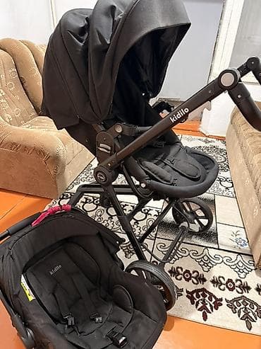 Коляска, Другой бренд, цвет - Черный, Б/у, Платная доставка