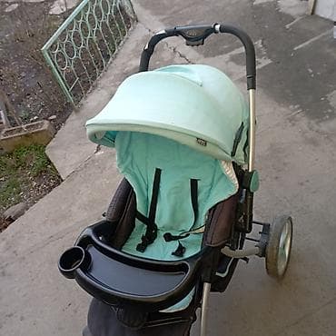 chicco lite way: Коляска, цвет - Голубой, Б/у — 4