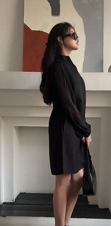 нарядная кофта: Повседневное платье, Осень-весна, Короткая модель, Трапеция, M, L, XL — 6