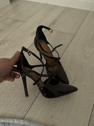 Сапоги: Лодочки ZARA на высоком каблуке - Модель: острый носок, тонкий — 1