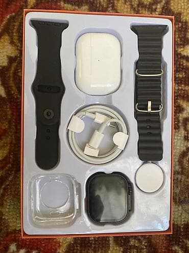 Другие смарт-часы: Набор X90 Watch Ultra + Air Bluetooth (Titanium Case, 49 мм) Комплект — 2