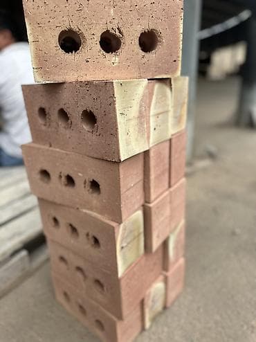 Гипсоблок: Пустотелый, дырчатый, Жженый кирпич, Полублок, 250×120×90 — 2