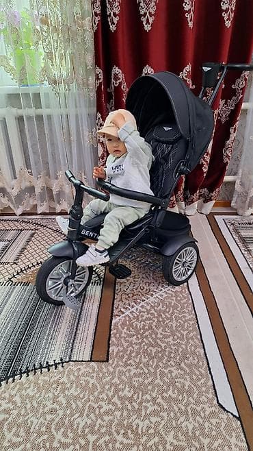 коляска зонтик: Детский трёхколёсный велосипед-коляска Bentley - Тип: 2‑в‑1 — 4