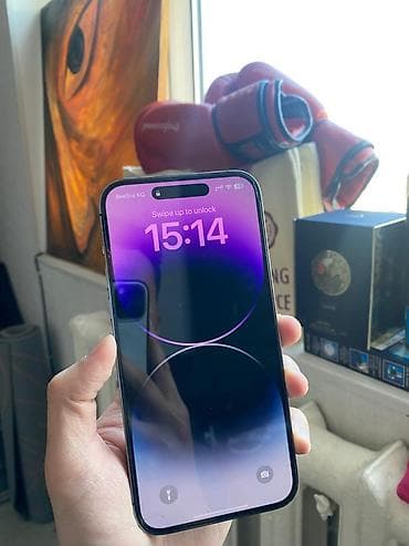 macbook 2014: IPhone 14 Pro, Б/у, 256 ГБ, Deep Purple, Защитное стекло, Чехол, Коробка, 84 % — 5