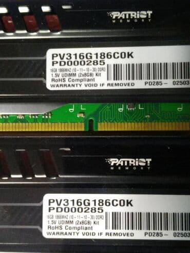 Электрондук китептер: Оперативдик эс-тутум, Жаңы, Patriot, 16 ГБ, DDR3, 1866 МГц, ПК үчүн — 4