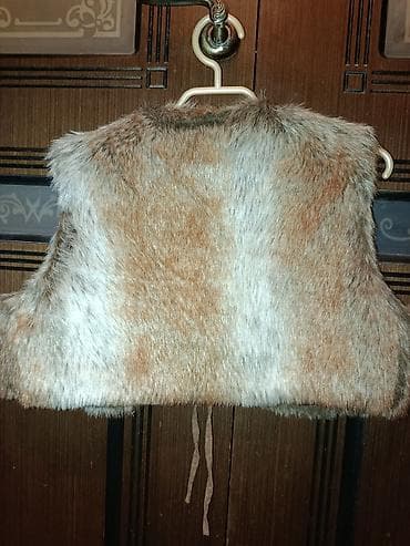 меховые безрукавки: Другие жилеты цвет - Коричневый — 5