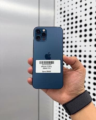 iphone mini: IPhone 12 Pro, Б/у, 256 ГБ, Pacific Blue, Защитное стекло, Чехол, В рассрочку, 77 % — 2