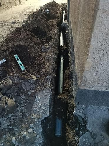 Монтаж наружной канализации и дренажа под ключ - Прокладка траншей с
