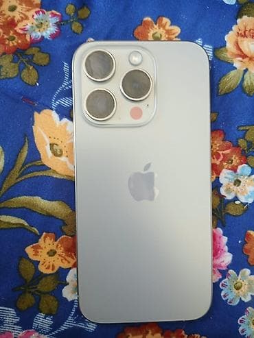 core i3: IPhone 15 Pro, Б/у, 128 ГБ, Серебристый, Зарядное устройство, 80 % — 2