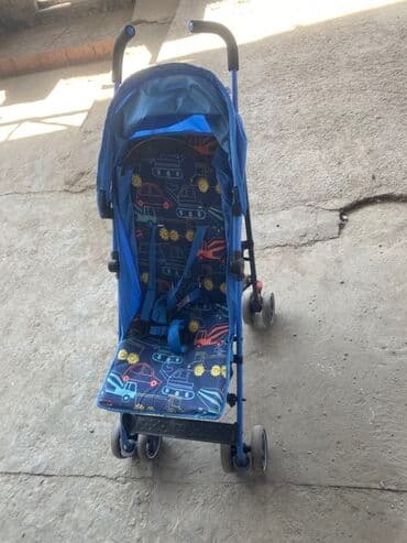 прогулочные коляски cam: Коляска, цвет - Голубой, Б/у — 3