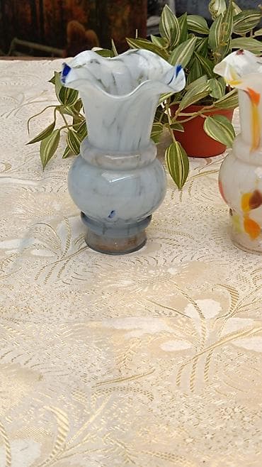 короны: Пара декоративных художественных ваз из стекла (ручная работа) - — 8