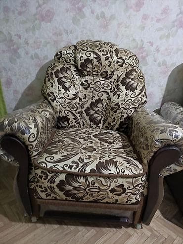 Комплекты мягкой мебели: Комплект мягкой мебели, Б/у, Самовывоз, цвет - Коричневый — 4