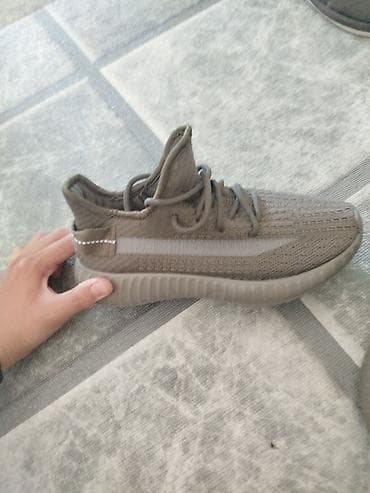 кросовки ребок: Кроссовки в стиле Yeezy, цвет хаки/оливковый. - Верх: дышащий — 2