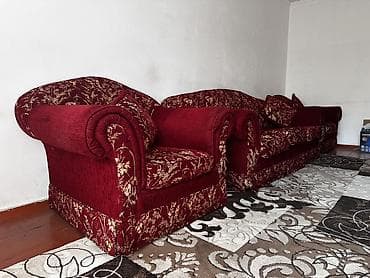 диван для кухни бишкек: Комплект мягкой мебели, цвет - Красный — 7