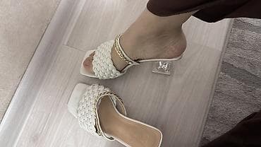 кийит: Белые женские мюли на каблуке. - Модель: мюли с открытым носом и — 5