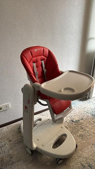 Стульчик для кормления, Peg perego, Пластик, Трансформер, цвет - Красный