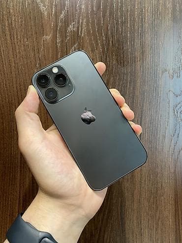 IPhone 13 Pro, Б/у, 256 ГБ, Графит, Защитное стекло, Чехол, 100 %