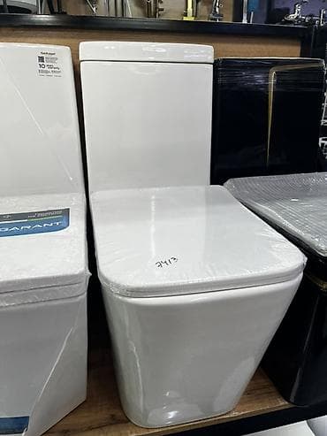 solutions upper: Унитаз-компакт напольный, современный дизайн с прямыми линиями и — 1