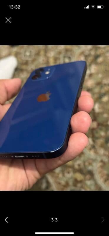 айфон 12 новый: IPhone 12, Б/у, 64 ГБ, Синий, Защитное стекло, Чехол, 73 % — 3