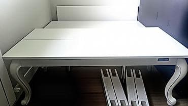 study table: Кухонный стол, Б/у, Прямоугольный, Раскладной — 1