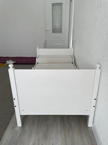 кровать икеа: Детская односпальная кровать, Б/у, Для девочки, Для мальчика, С матрасом, Дерево, Самовывоз — 5