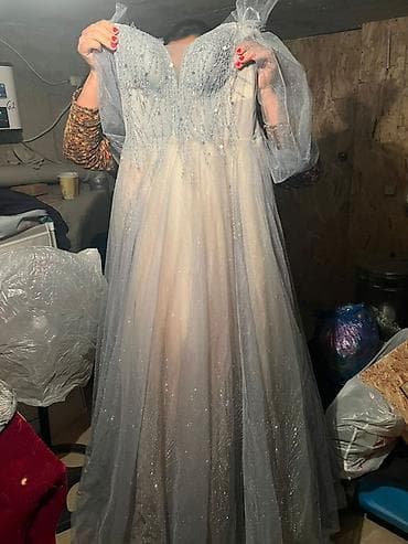 чач алабыз: Вечерние/праздничные платья из фатина и сетки с мерцающим декором. - — 1